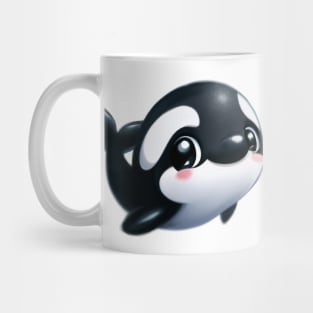 Cute Orca Drawing Mug